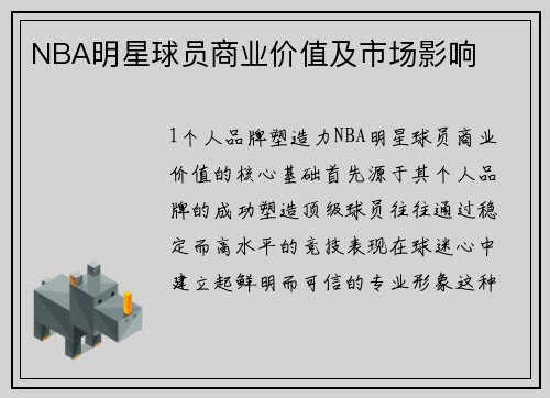 NBA明星球员商业价值及市场影响